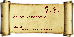 Torkos Vincencia névjegykártya